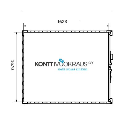 6ft pohjakuva_varastokontti_OKV 6' varastokontin pohjakuva (Konttivuokraus)